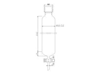 MSE PRO Chromatography Column, 25# Internal Thread, φ60mm, 2mm Aperture, Effective Length: 457mm