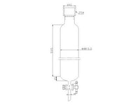 MSE PRO Chromatography Column, 25# Internal Thread, φ60mm, 2mm Aperture, Effective Length: 610mm