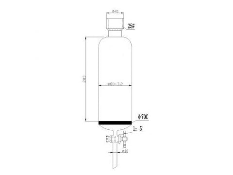 MSE PRO Sand Plate Chromatography Column, 25# Internal Thread, φ80mm, 4mm Aperture, Effective Length: 203mm