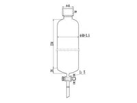 MSE PRO Chromatography Column, 25# Internal Thread, φ80mm, 4mm Aperture, Effective Length: 254mm