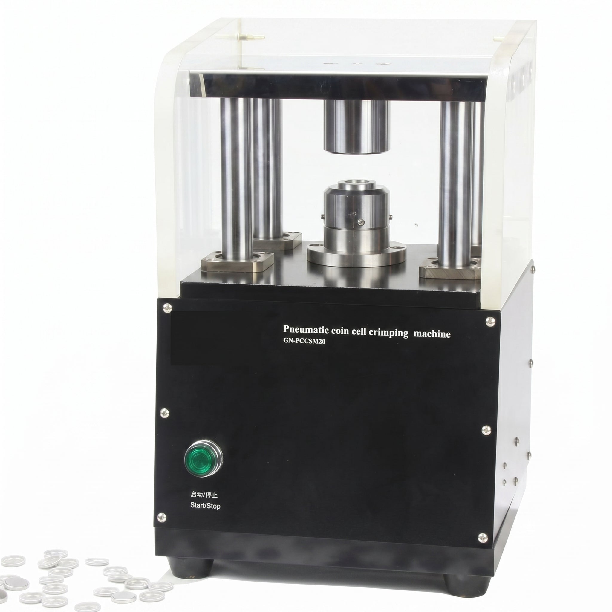 Gelon Ar Glovebox Compatible Fast Pneumatic Crimper for CR20XX Series Coin Cells AI image