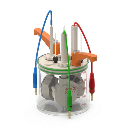 Standard Electrochemical Triple Holder Cell Setup AI image