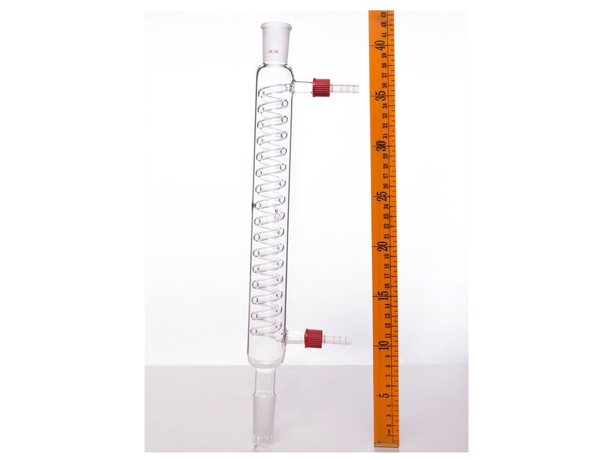 MSE PRO Snake Type Condenser, with Detachable Nozzle, 24/40, Effective Length 300mm, φ8mm Nozzle