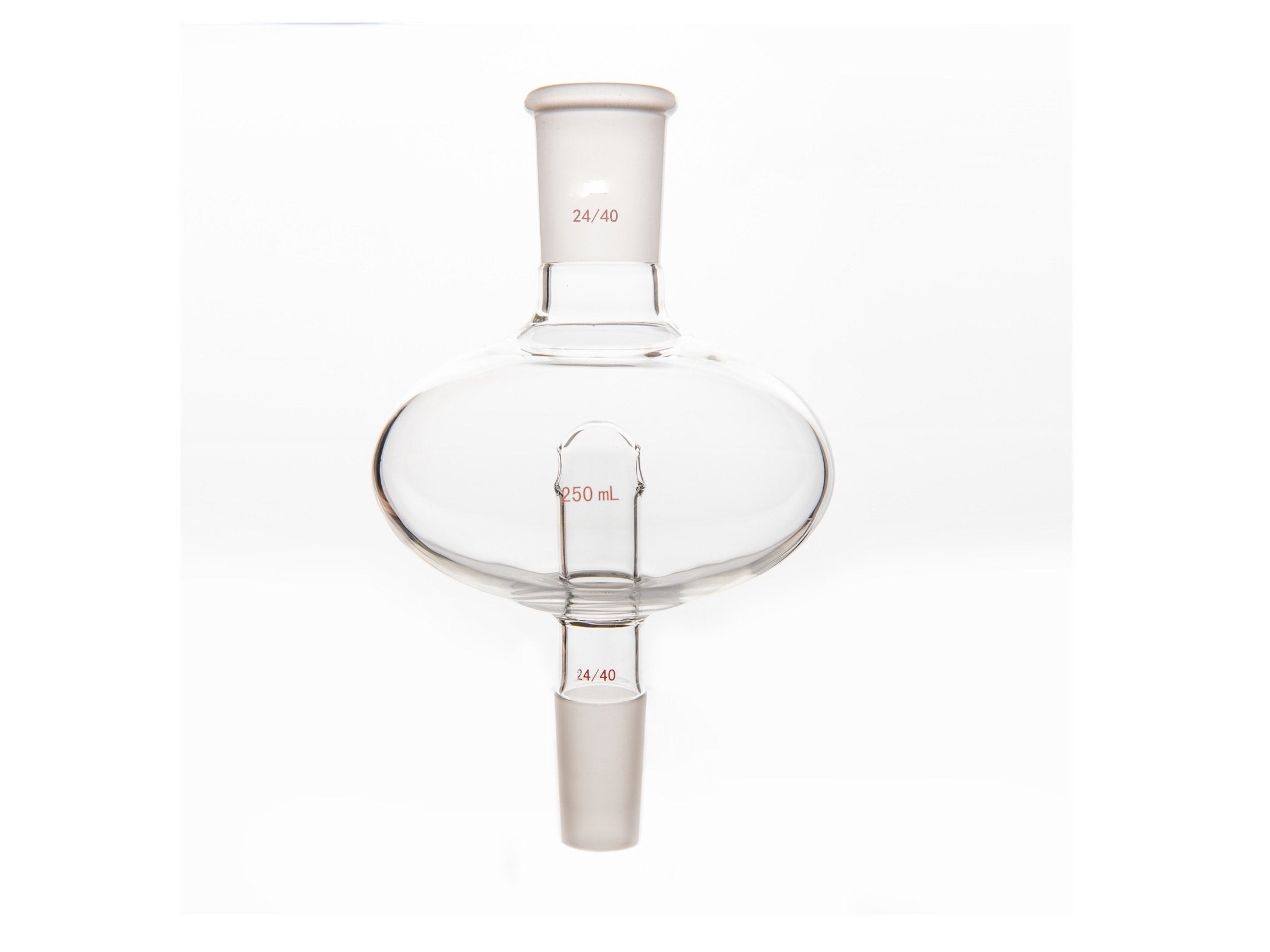 MSE PRO Flat Splash-Proof Balls, Upper Mouth: 24/40, Lower Mouth: 24/40, 250mL - MSE Supplies LLC