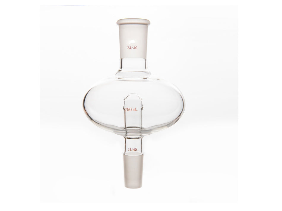 MSE PRO Flat Splash-Proof Balls, Upper Mouth: 24/40, Lower Mouth: 24/40, 250mL - MSE Supplies LLC