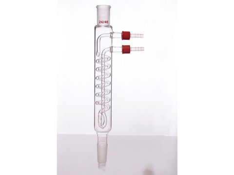 MSE PRO High Capacity Reflux Condenser, 24/40, Condenser Length: 200mm, φ8mm Detachable Nozzle