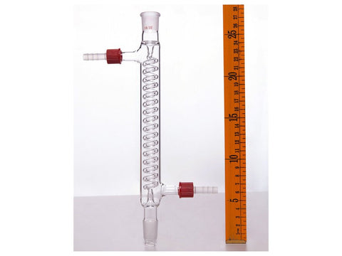 MSE PRO Grignard Snake Condenser, 19/22, Effective Length: 200mm, φ8mm Detachable Nozzle - MSE Supplies LLC