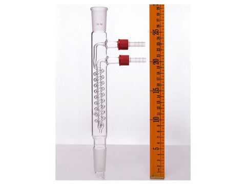 MSE PRO Snake Type Reflux Condenser, 24/40, Interlayer Length 125mm, φ8mm Detachable Nozzle - MSE Supplies LLC