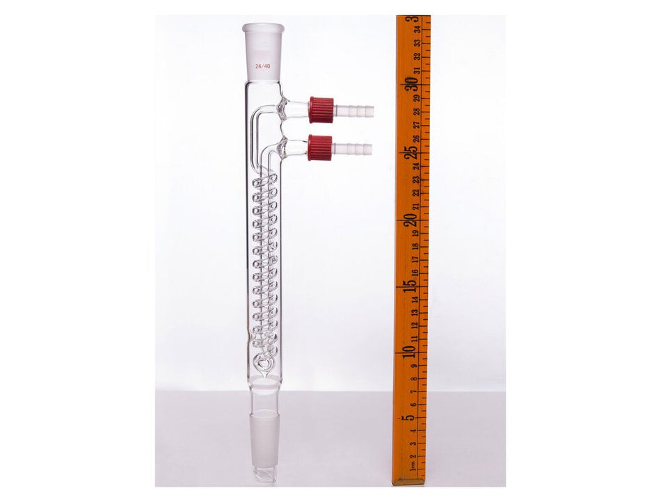 MSE PRO Snake Type Reflux Condenser, 24/40, Interlayer Length 175mm, φ8mm Detachable Nozzle - MSE Supplies LLC