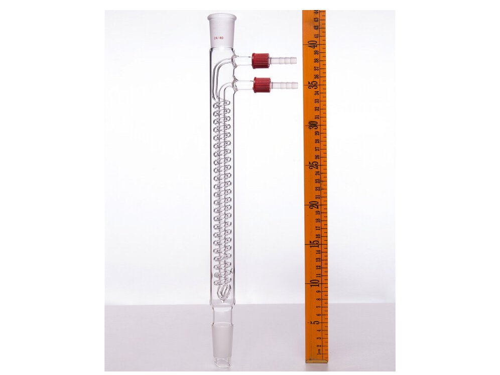 MSE PRO Snake Type Reflux Condenser, 24/40, Interlayer Length 275mm, φ8mm Detachable Nozzle - MSE Supplies LLC