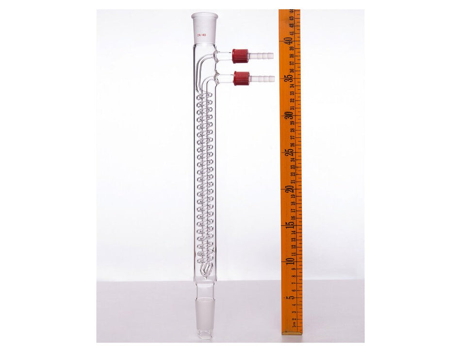 MSE PRO Snake Type Reflux Condenser, 24/40, Interlayer Length 275mm, φ8mm Detachable Nozzle - MSE Supplies LLC