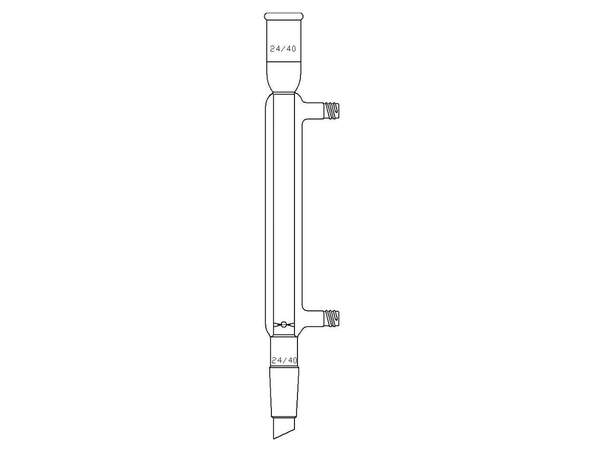 MSE PRO Insulated Sandwich Fractionating Column, with Detachable Nozzle, 24/40, Condensing Part Length 200mm