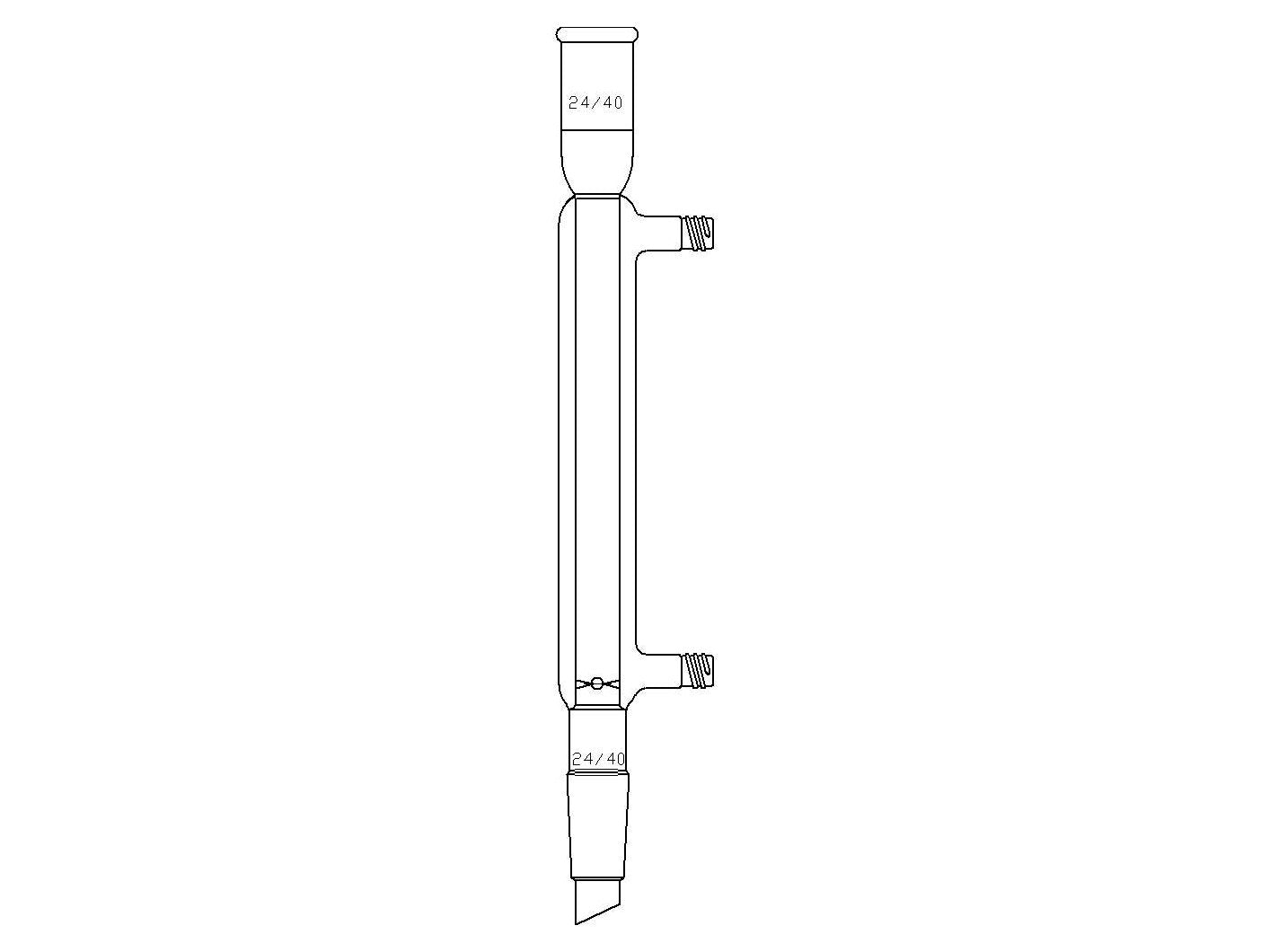 MSE PRO Insulated Sandwich Fractionating Column, with Detachable Nozzle, 24/40, Condensing Part Length 200mm