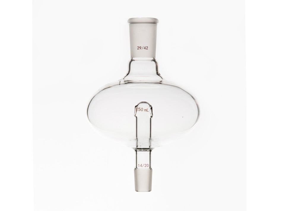 MSE PRO Flat Splash-Proof Balls, Upper Mouth: 29/42, Lower Mouth: 14/20, 250mL - MSE Supplies LLC