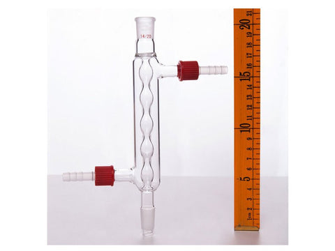 MSE PRO Spherical Condenser, with Detachable Nozzle, 14/20, Interlayer Length 120mm, φ8mm Nozzle