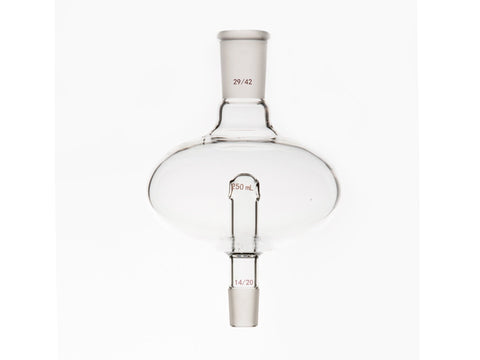 MSE PRO Flat Splash-Proof Balls, Upper Mouth: 29/42, Lower Mouth: 14/20, 250mL - MSE Supplies LLC