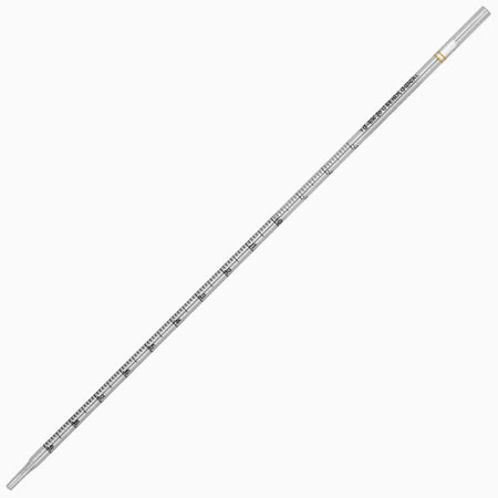 Globe Scientific Serological Pipette, 1ml, 1/Pkstandard, Yellow, PS, STR