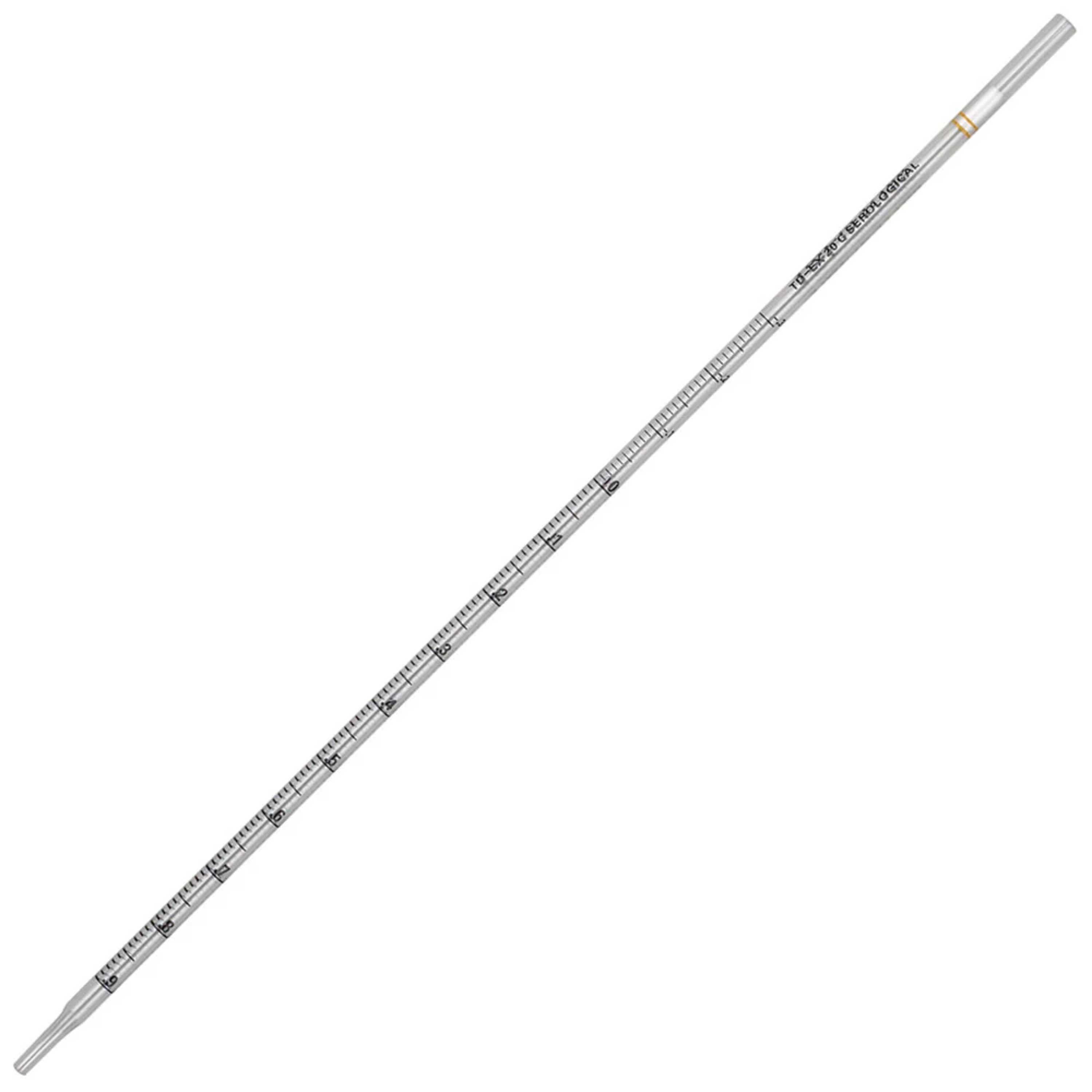 Globe Scientific Serological Pipette, 1ml1/Pk, 100/Bag, Yellow, PS, Sterile, Dispenser Box