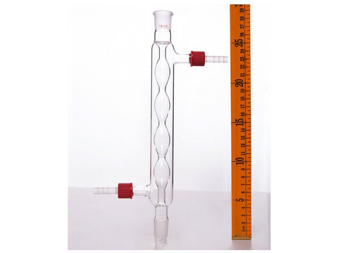 MSE PRO Spherical Condenser, with Detachable Nozzle, 19/22, Interlayer Length 200mm, φ8mm Nozzle