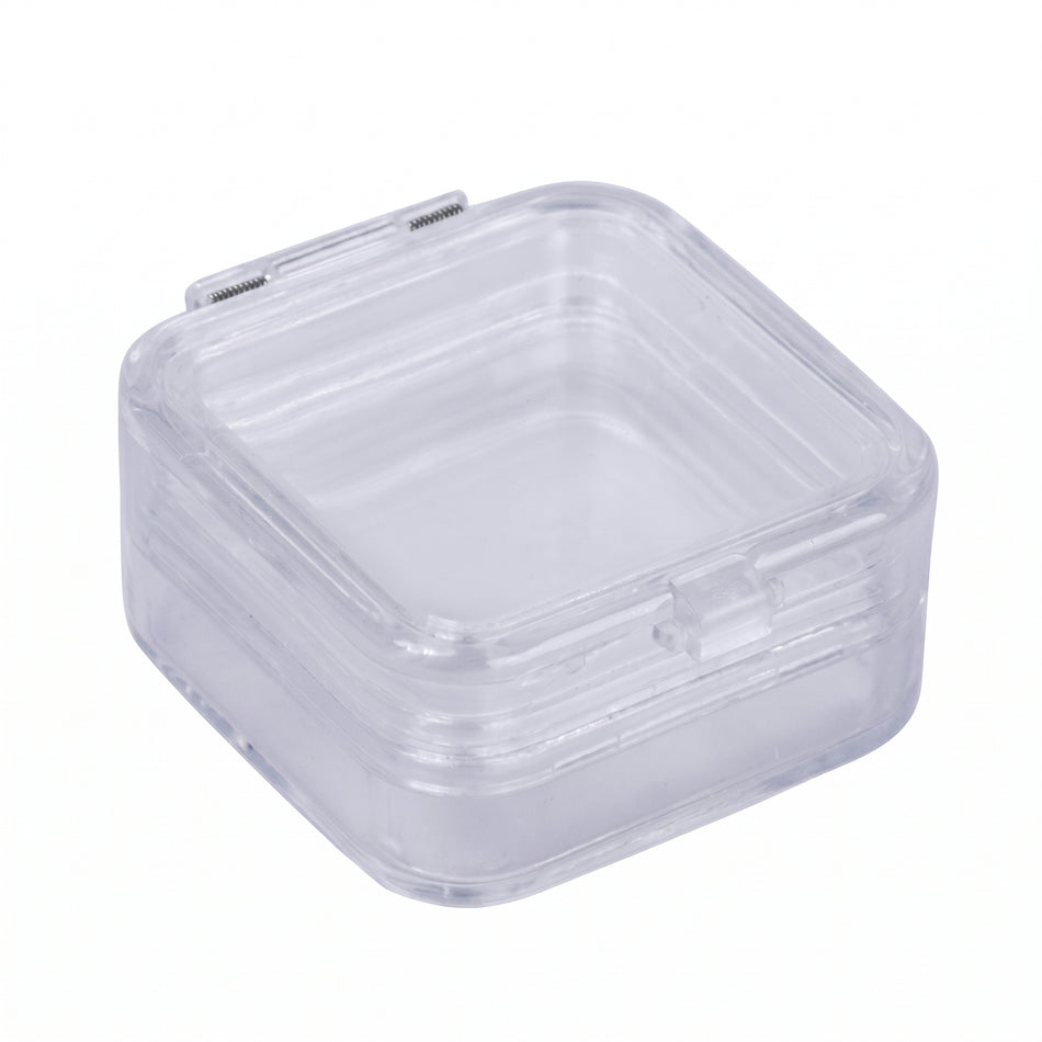 Pack of 4 MSE PRO Static Dissipative (ESD Safe) Plastic Membrane Boxes (50x50x16 mm) for Delicate Materials Storage AI image
