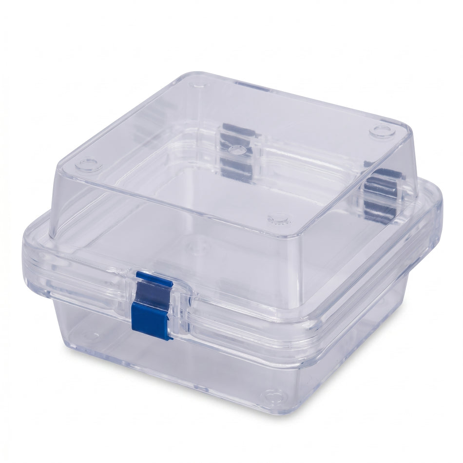MSE PRO Plastic Membrane Box (125x125x75 mm) for Delicate Materials Storage AI image