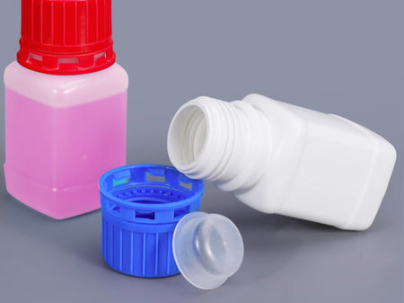 MSE PRO Square HDPE Bottle with Stopper and Lid (10 pcs/pack) - MSE Supplies LLC