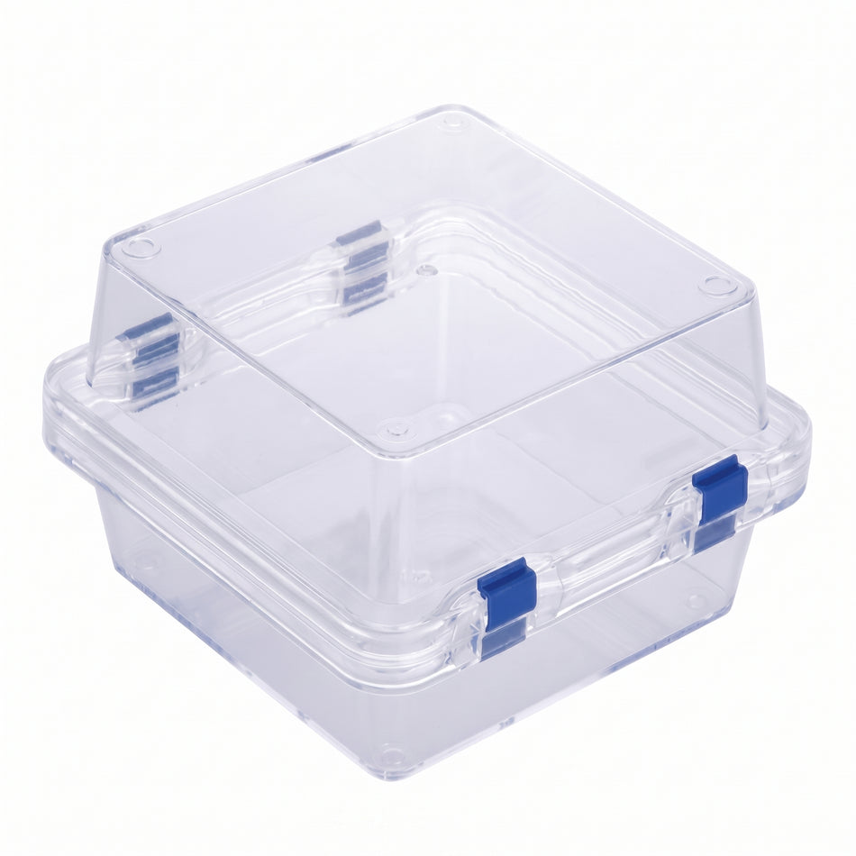 MSE PRO Static Dissipative (ESD Safe) Plastic Membrane Box (150x150x100 mm) for Delicate Materials Storage AI image