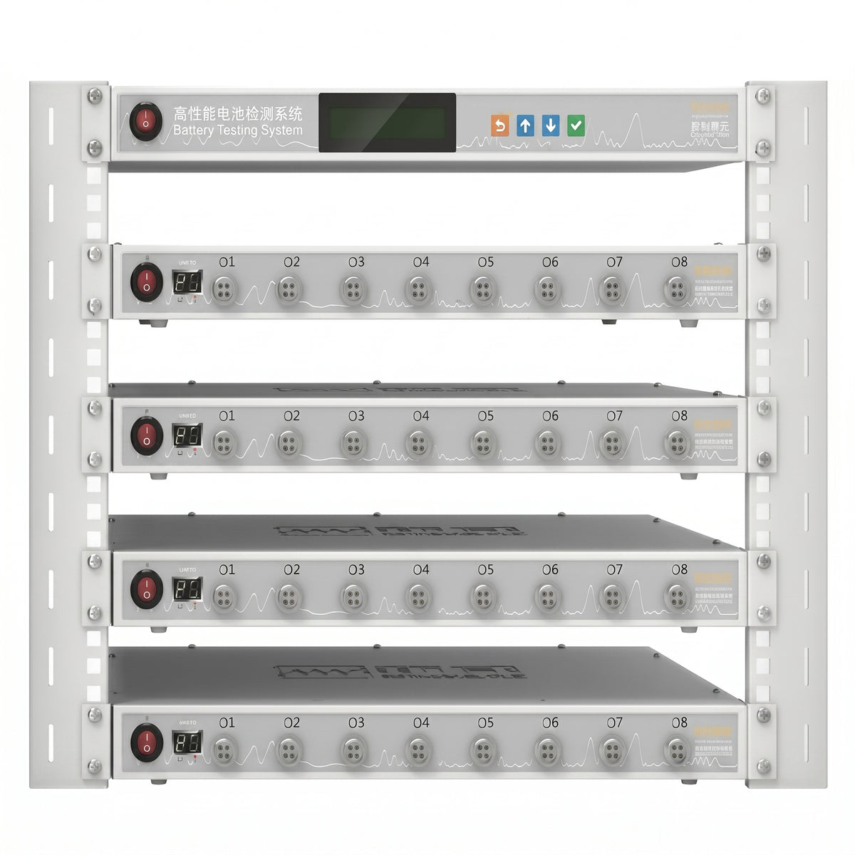 Rack for Holding Neware CT-4008T Series Battery Testing System (up to 4 units) AI image