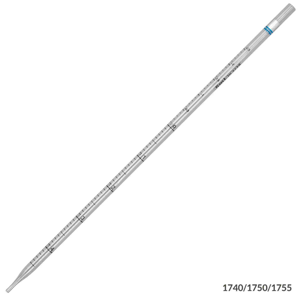 Globe Scientific Serological Pipette, 5ml,25/Pkstandard, Blue, PS, STR
