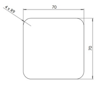 Customized MSE PRO Platinum coated titanium expanded mesh, Grade: GR1, Size: according to the drawing (70*70*2mm), Pore size: 4*8mm, Coating thickness: 0.2 microns platinum on both sides (PVD), Tolerance: ±0.5mm - Battery Consumables - MSE Supplies LLC - MSE Supplies