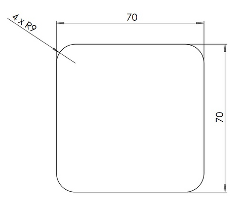 Customized MSE PRO Platinum coated titanium expanded mesh, Grade: GR1, Size: according to the drawing (70*70*2mm), Pore size: 4*8mm, Coating thickness: 0.2 microns platinum on both sides (PVD), Tolerance: ±0.5mm - Battery Consumables - MSE Supplies LLC - MSE Supplies