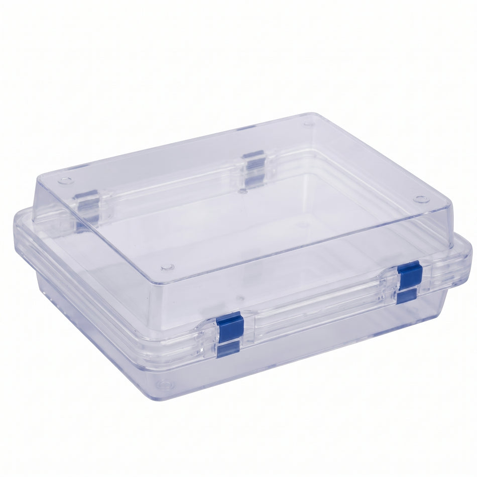 MSE PRO Static Dissipative (ESD Safe) Plastic Membrane Box (225x175x76 mm) for Delicate Materials Storage AI image
