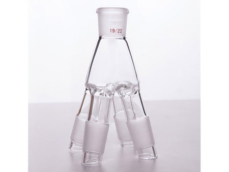 MSE PRO Four-Way Distillation Receiving Tube, (Vacuum Receiver) Grinding Mouth: 19/22