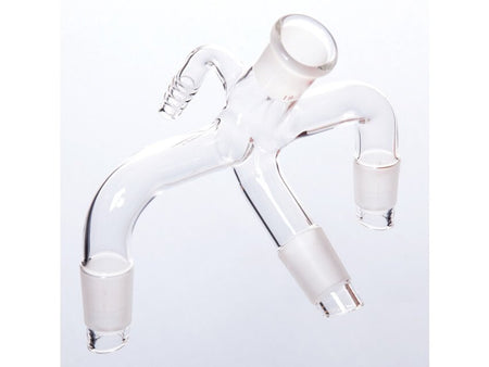 MSE PRO Three-Way Distillation Receiving Tube, with Small Nozzle, Grinding Mouth: 19/22