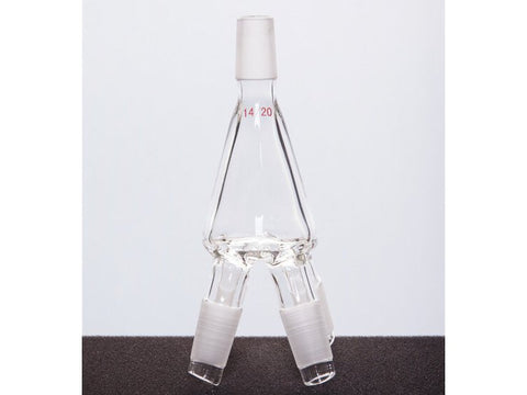 MSE PRO Four-Way Distillation Receiving Tube, Male Grinding Mouth: 14/20, Lower Part in the Picture and the Upper Part A551420 is Purchased Separately