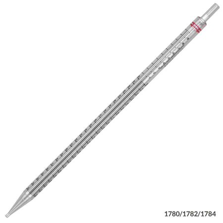 Globe Scientific Serological Pipette,25ml,25/Pkstandard, Red, PS, N/S