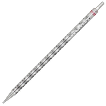 Globe Scientifi Serological Pipette, 25ml1/Pk, 50/Bag, Red, PS, Sterile, Dispenser Box