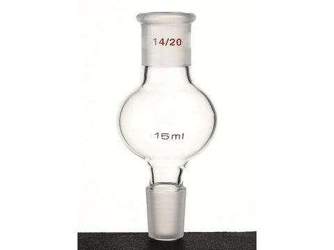MSE PRO Continuous Distillation Ball, 14/20, 15mL, Ball Outer Diameter: 35mm, Total Height: 90mm