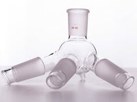 MSE PRO Three-Way Distillation Receiving Tube, with Small Nozzle, Grinding Mouth: 29/42