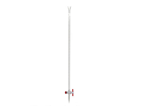 MSE PRO 10mL Acid Burette Transparent Glass (2mm PTFE Valve) for Acid and Alkali