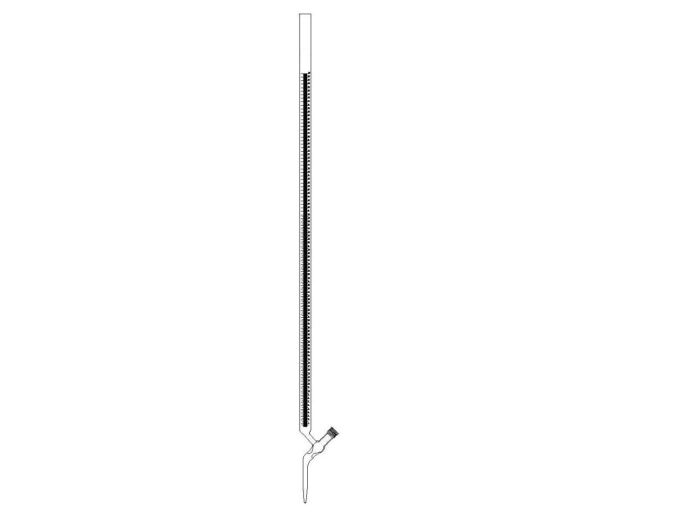 MSE PRO 100mL Acid Burette Transparent Glass (New High Vacuum Cut-Off Valve) Universal for Acid and Alkali - MSE Supplies LLC