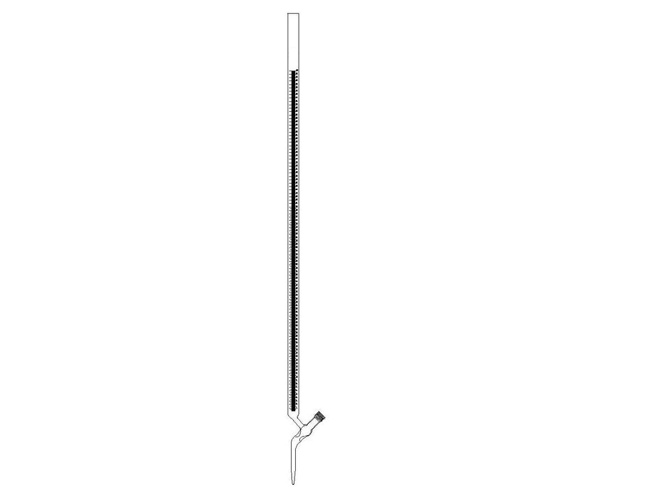 MSE PRO 100mL Acid Burette Transparent Glass (New High Vacuum Cut-Off Valve) Universal for Acid and Alkali - MSE Supplies LLC