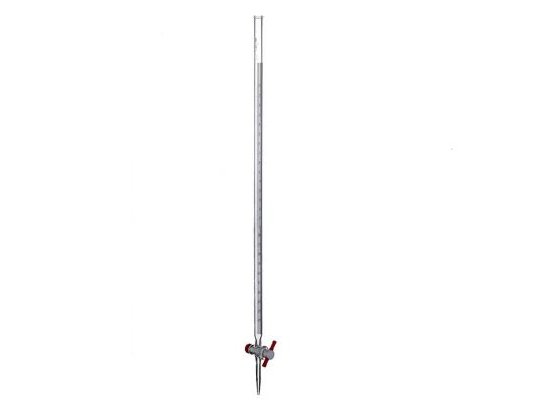 MSE PRO 50mL Acid Burette (Blue and White Line) (2mm PTFE Valve) Universal for Acid and Alkali - MSE Supplies LLC