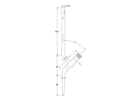 MSE PRO 50mL Acid Burette (Blue and White Line) (New High Vacuum Cut-Off Valve) Universal for Acid and Alkali - MSE Supplies LLC