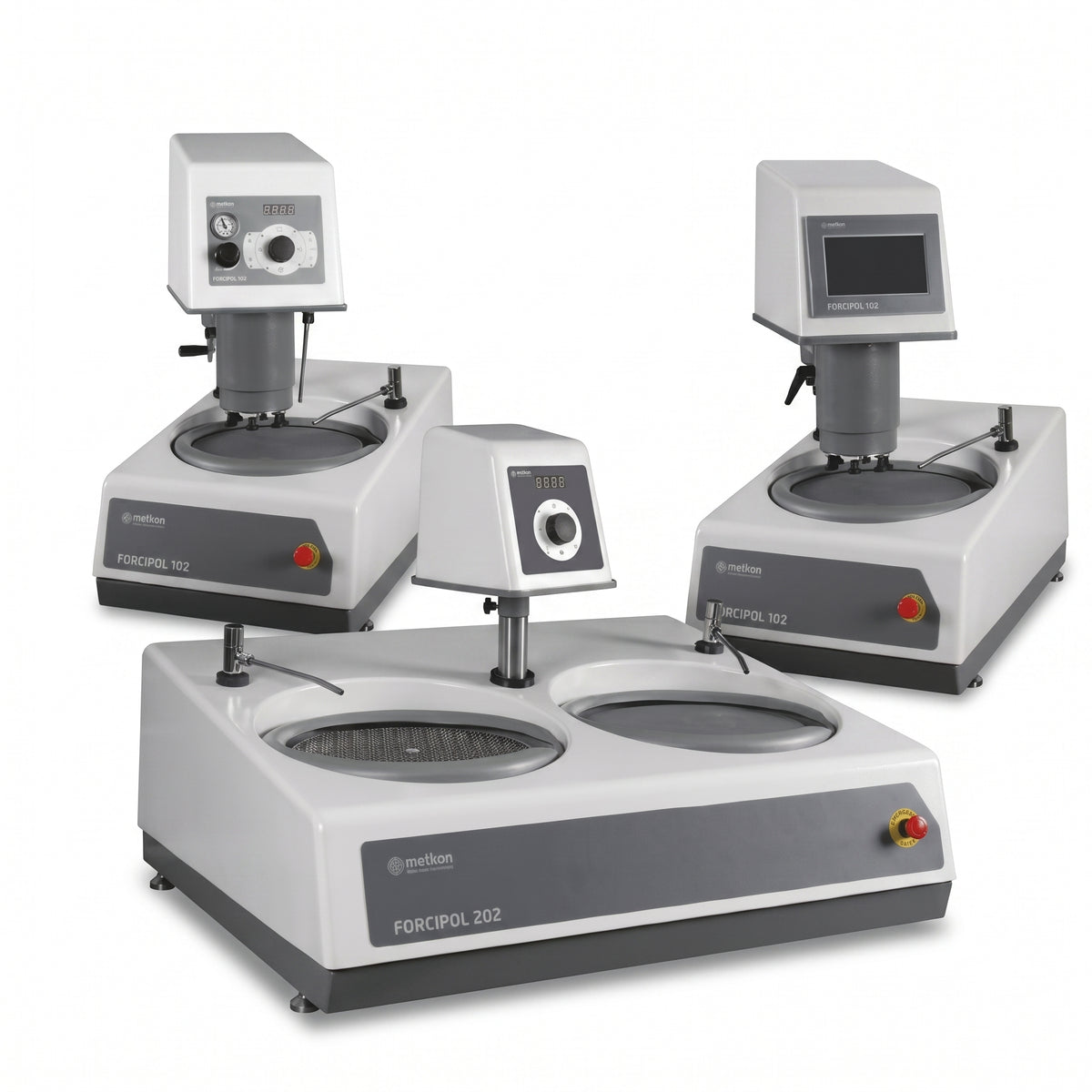Metkon Grinding and Polishing Machine FORCIPOL 102/202 with Manual, Semi-automatic or Automatic Control Unit AI image