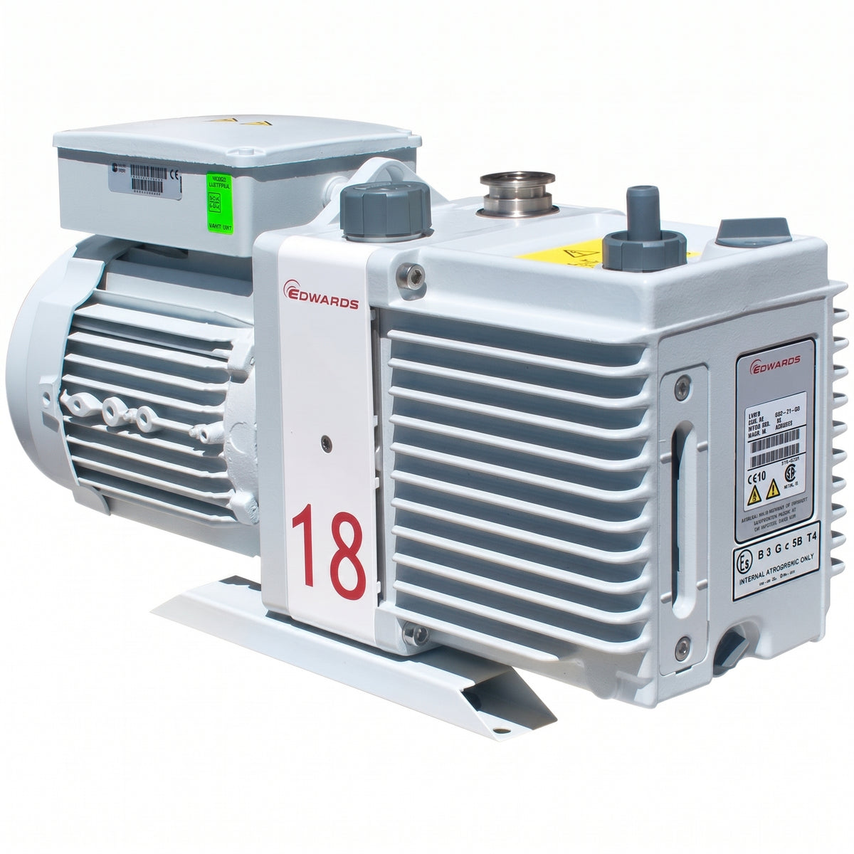 Edwards 12.1 CFM E1M18 One Stage Rotary Vane Pump AI image