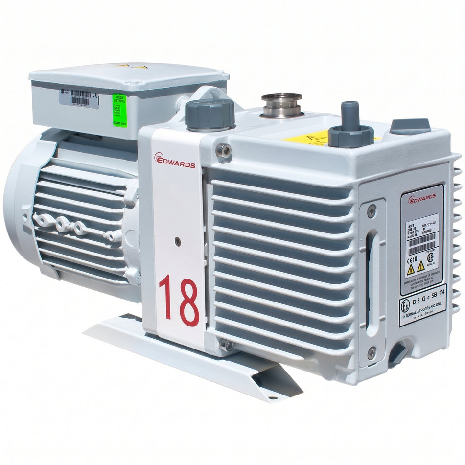 Edwards 12.1 CFM E1M18 One Stage Rotary Vane Pump AI image