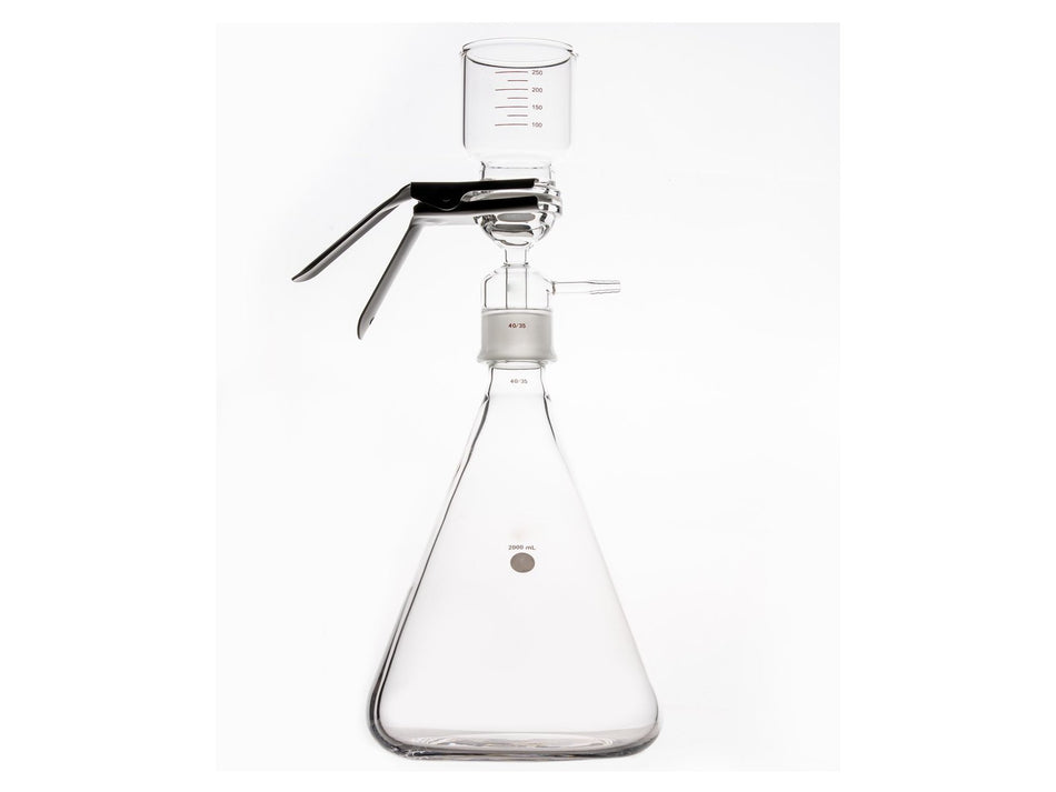MSE PRO Mobile Phase Filter (without Filter Membrane) with Sand Core Flange, 2L Filter Bottle