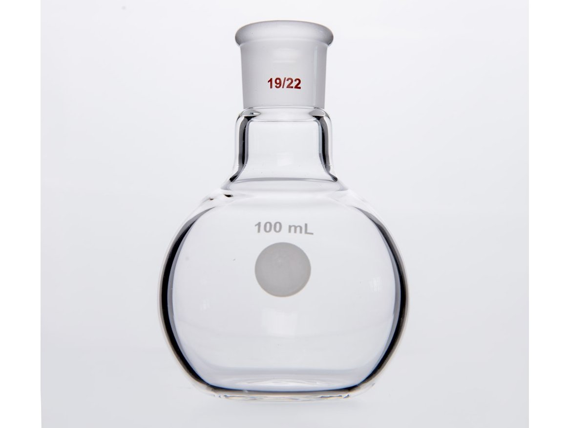 MSE PRO Flat Bottom Flask, Grinding Mouth: 19/22, 100mL