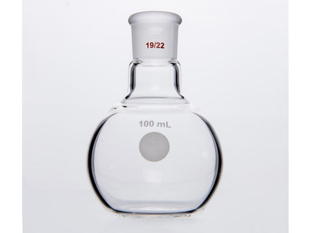 MSE PRO Flat Bottom Flask, Grinding Mouth: 19/22, 100mL